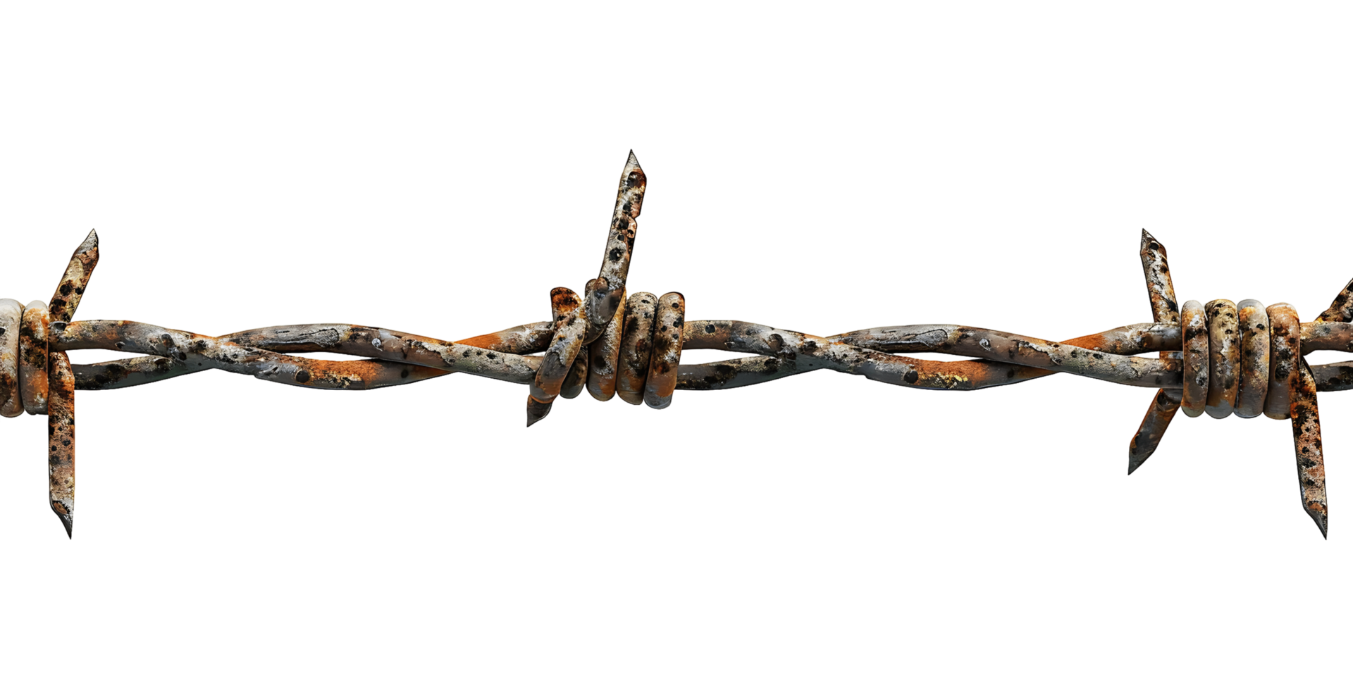 Barbed Wire Border Isolated on transparent png
