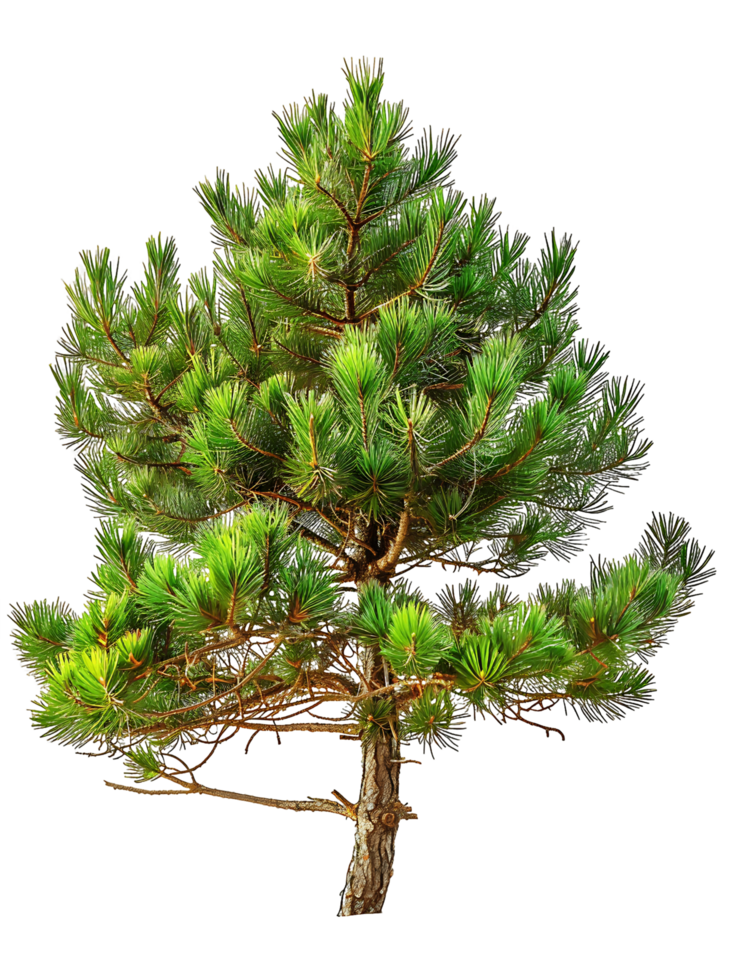 Pinus Monophylla Tree on Clear Background Cutout png