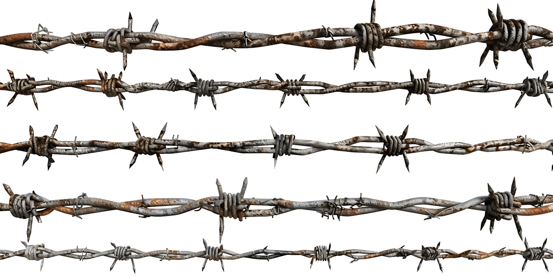 Isolated Barbed Wire Design on transparent png