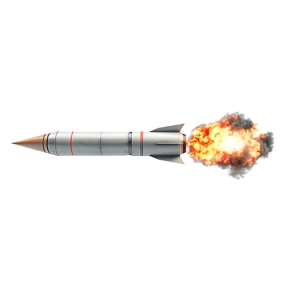 Missile Fire Trail on Transparent Background png