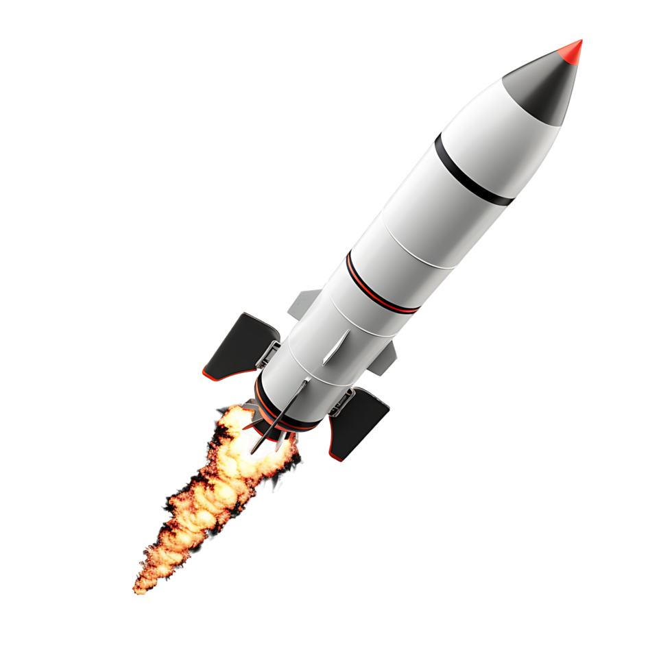Missile Fire Trail on Clear Background png