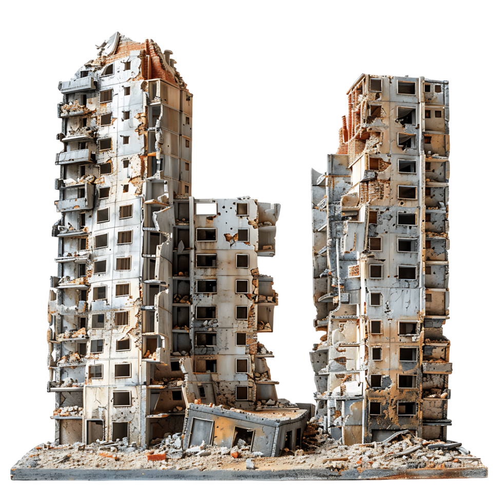 Transparent Background Ruined Skyscrapers png