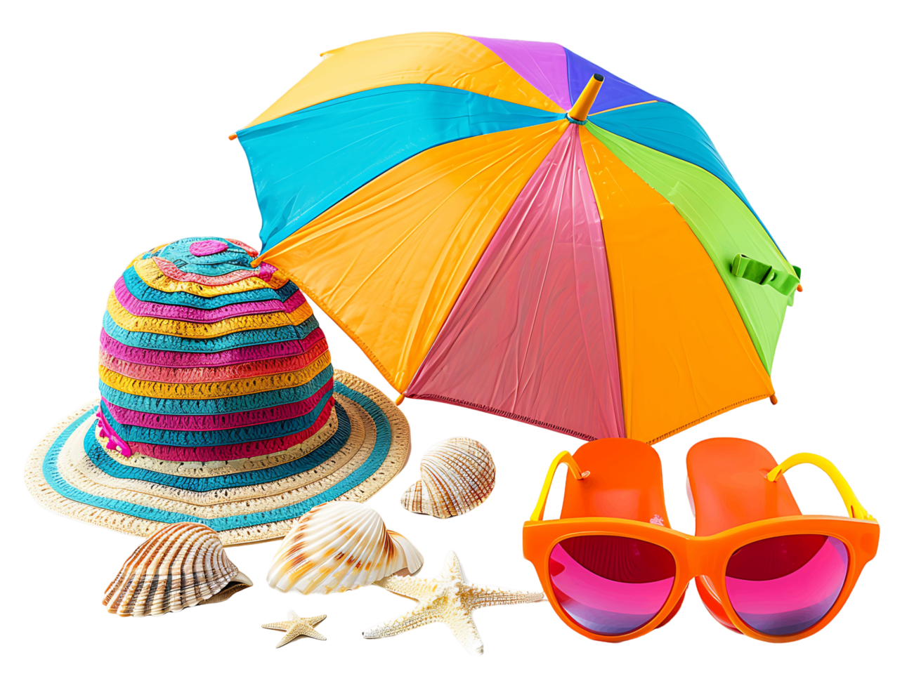 Set of Beach Accessories for Relaxing png