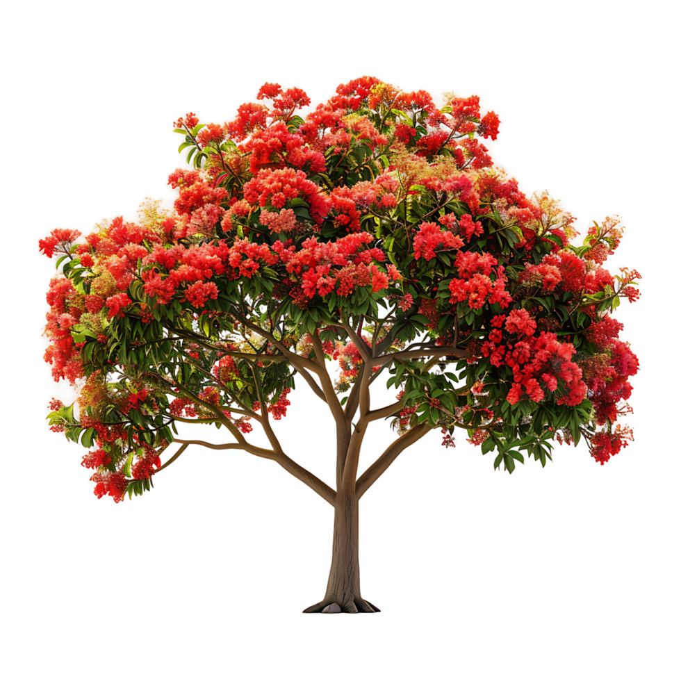 Delonix Regia Isolated on Transparent Background png