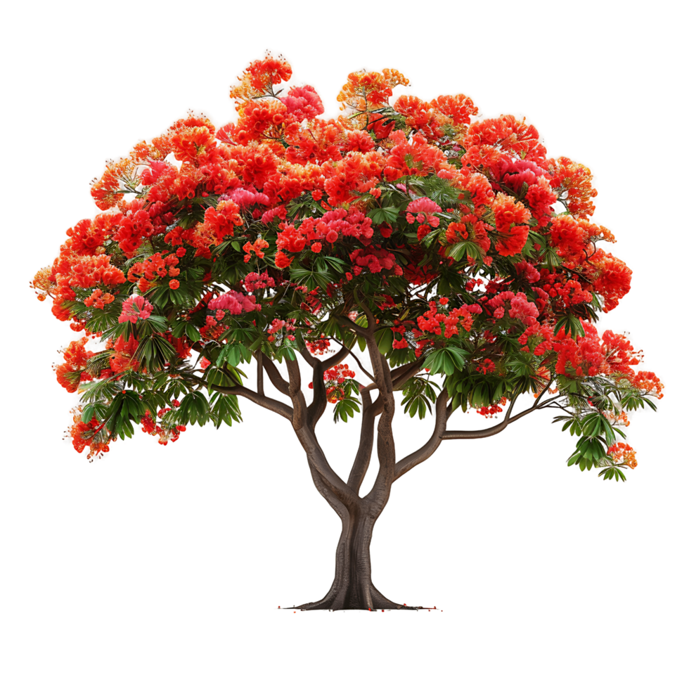 Delonix Regia on Transparent Cutout png