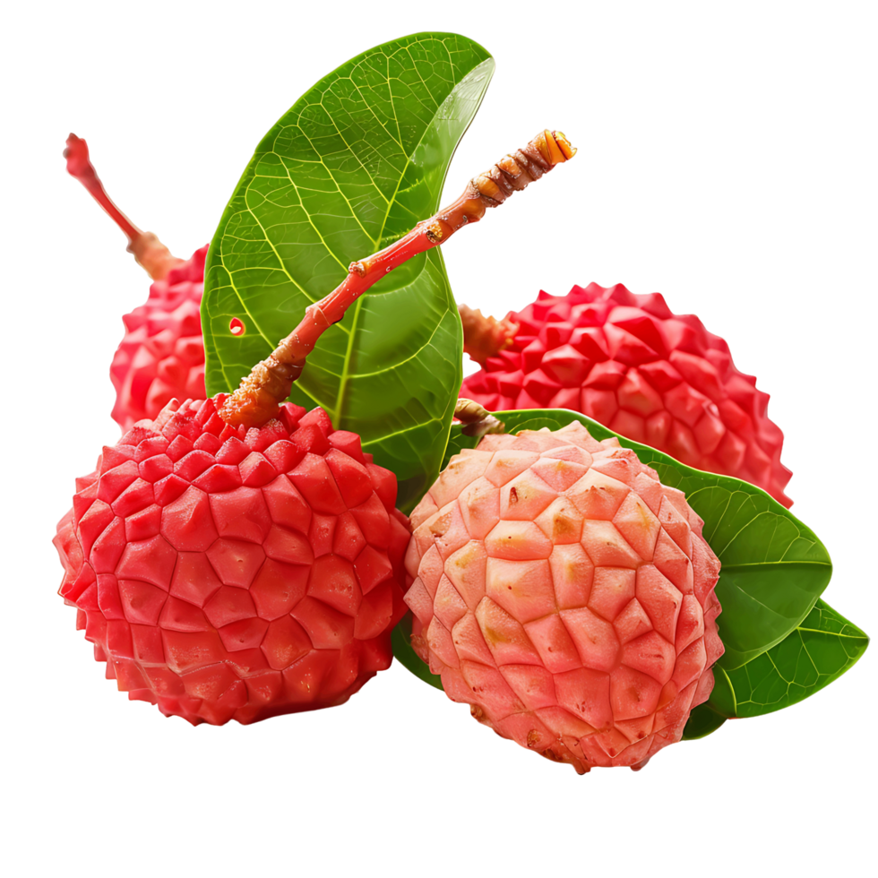 White Background with Lychee Fruit png