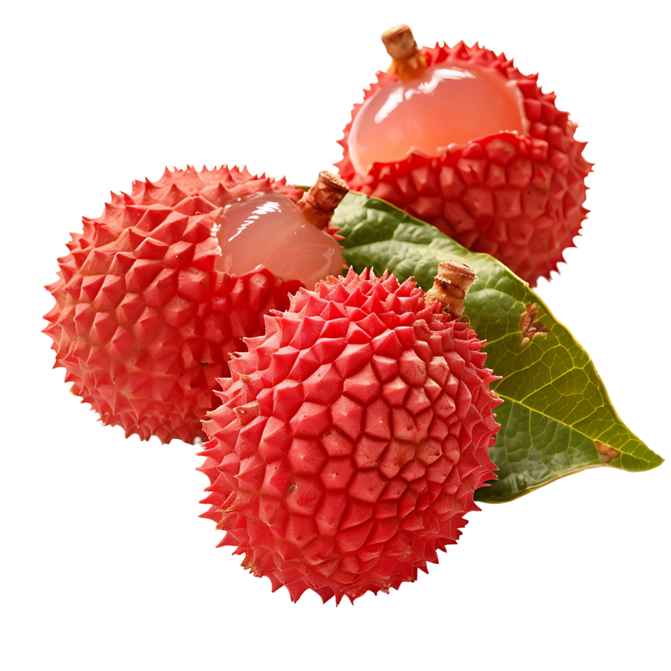 Isolated Litchi Fruit on White png