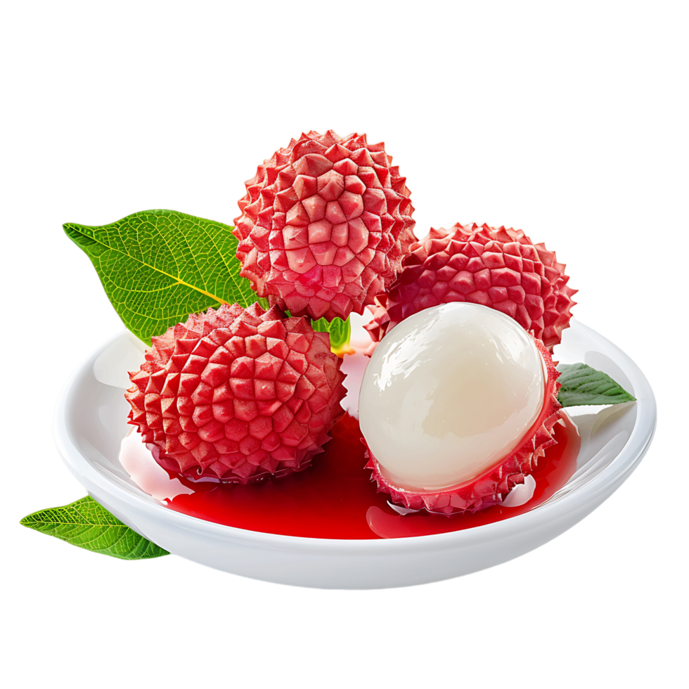 White Background Lychee Fruit png