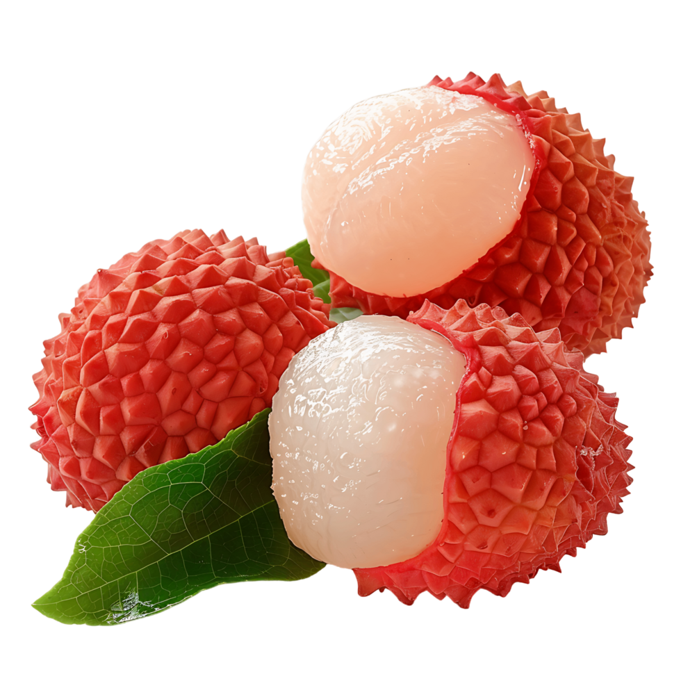 Isolated Lychee on White png