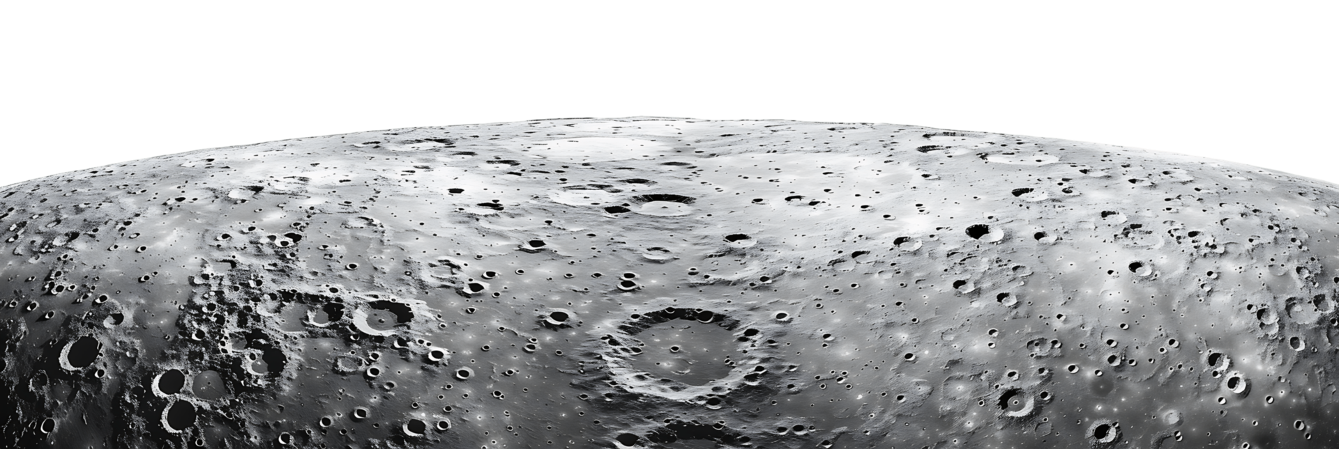 Moon Surface Isolated on Transparent png