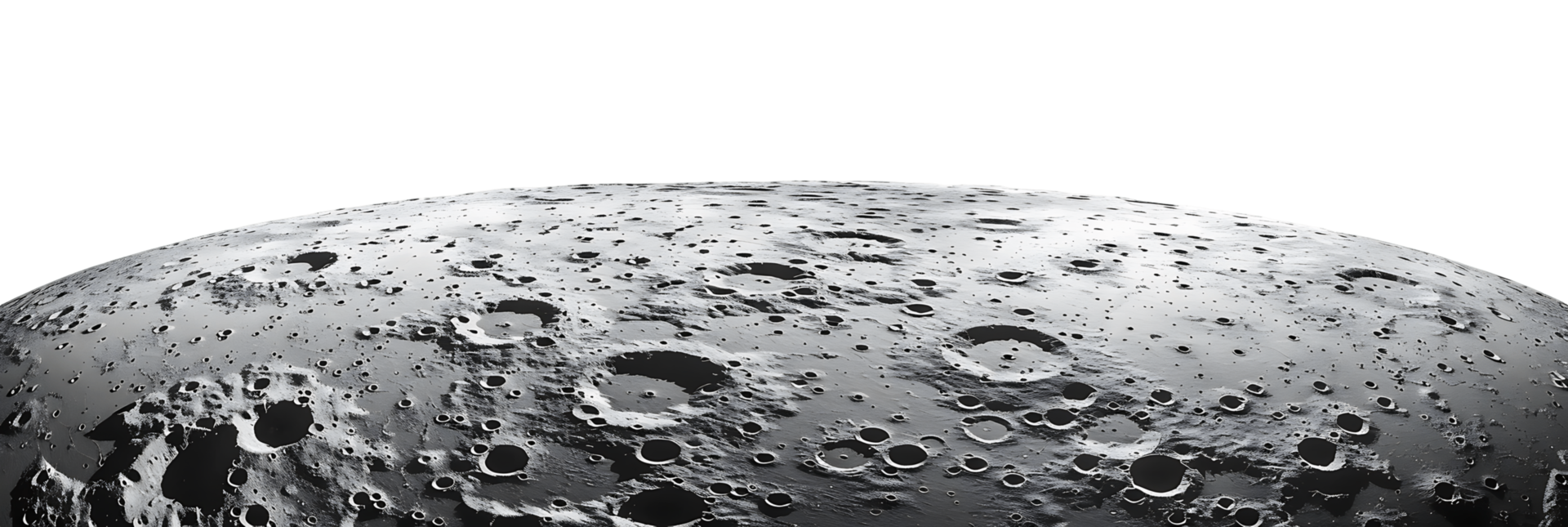 Surface of the Moon Border on Transparent png