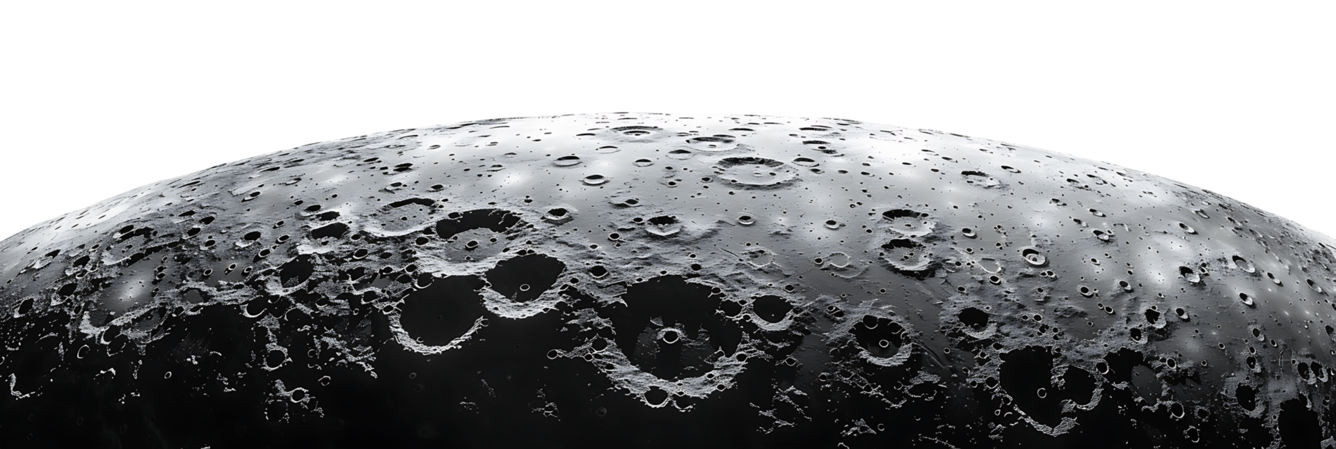 Transparent Background with Moon Surface png