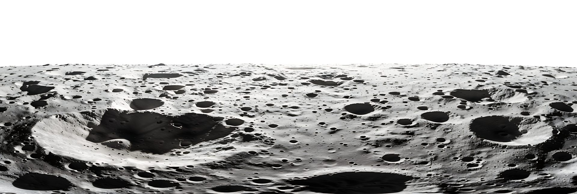 Transparent Moon Surface Border Isolated png