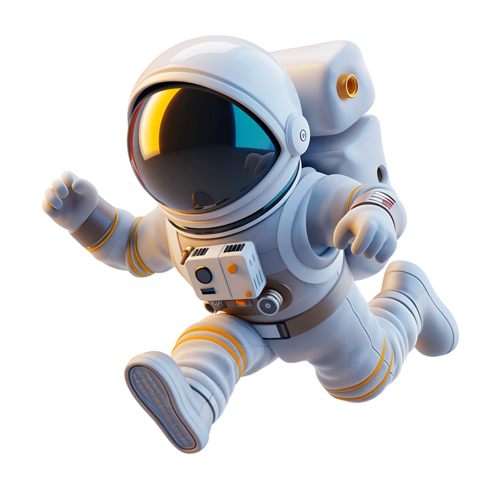 Transparent Background with Cute Astronaut png