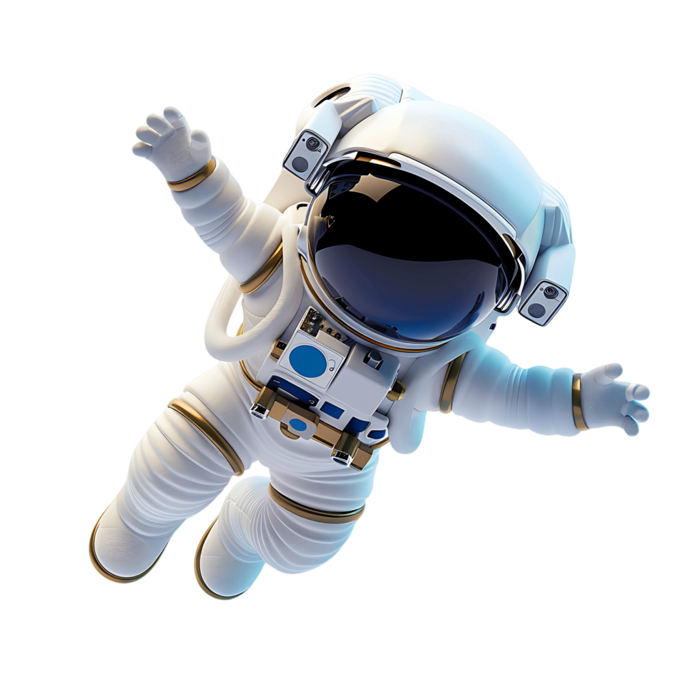 3D Astronaut Isolated on Transparent png