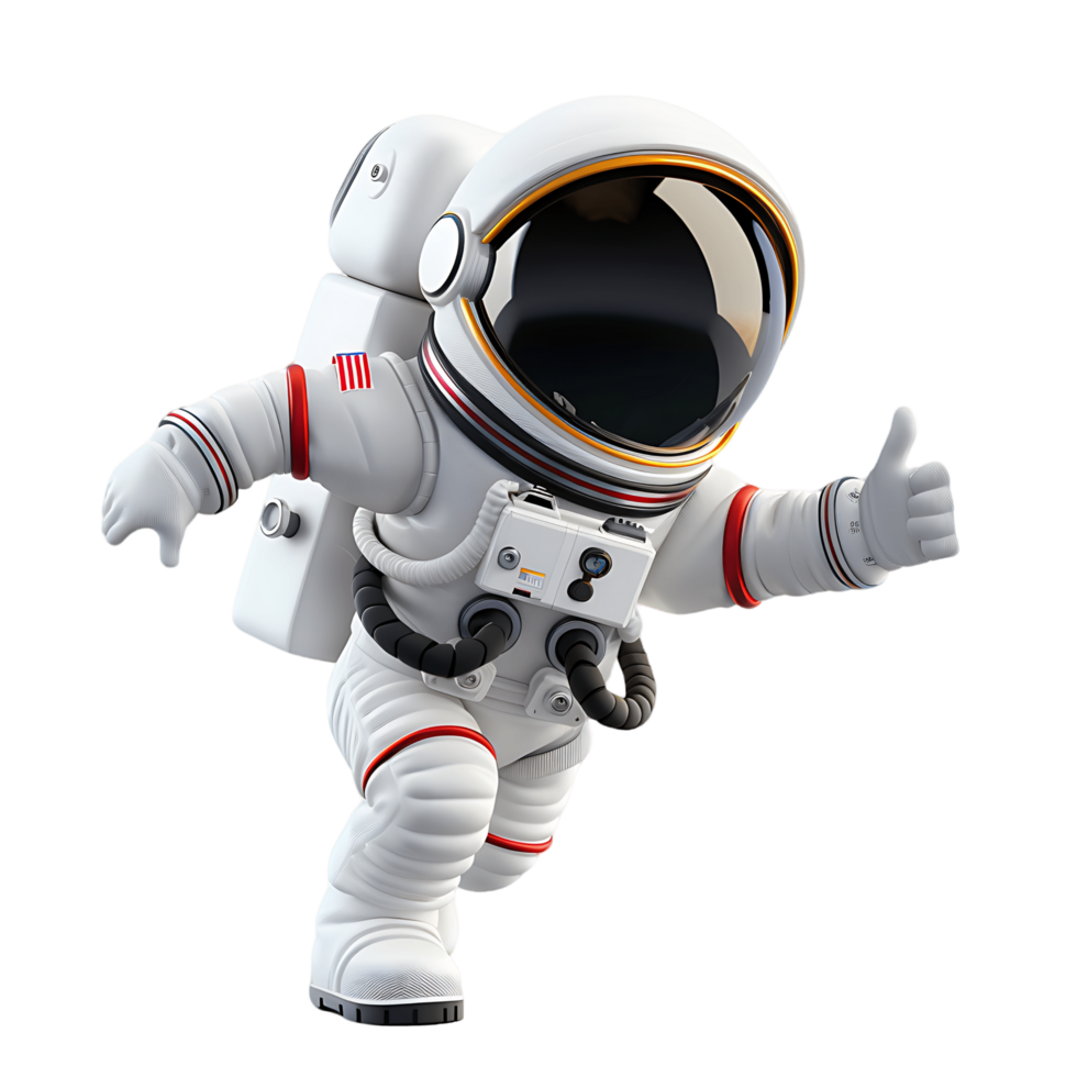 Cute Astronaut on Transparent Background png