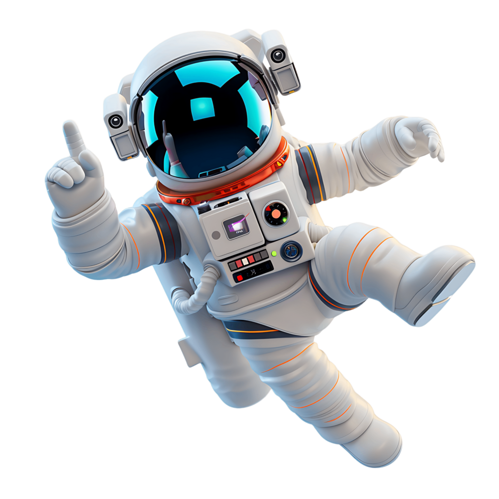 Cute 3D Space Astronaut Transparent png