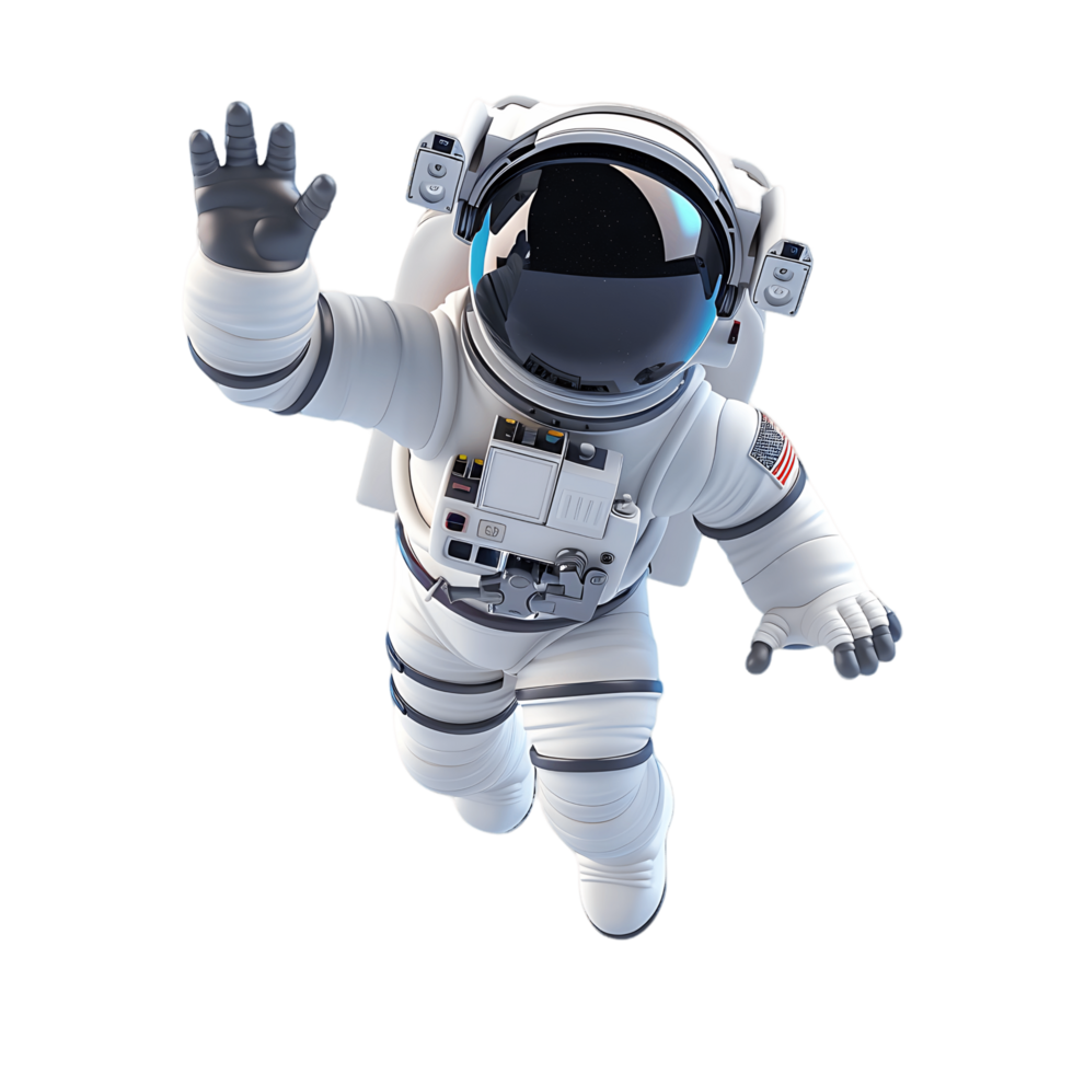 Isolated 3D Space Astronaut png