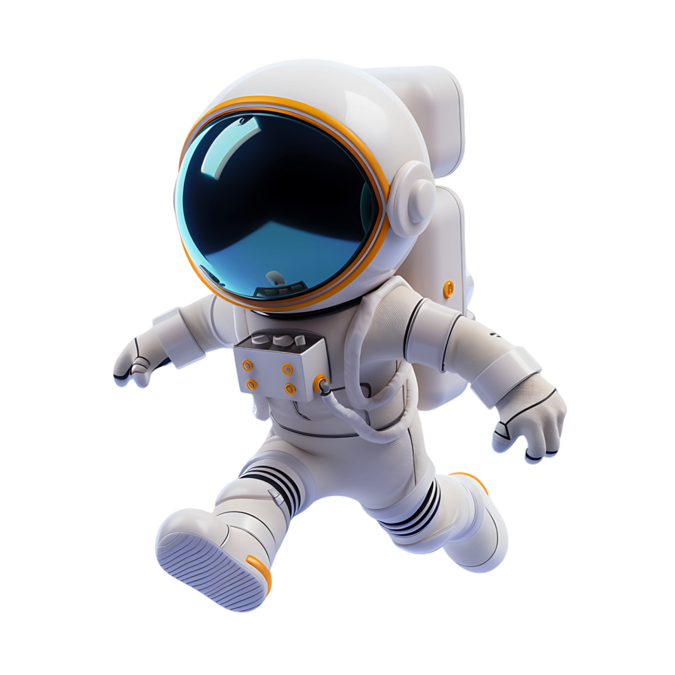 Transparent Cute Astronaut in 3D png
