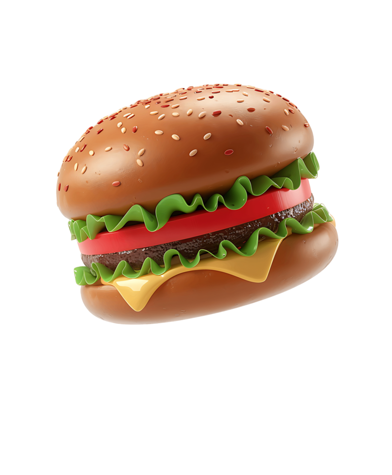 Isolated 3D Rendered Hamburger Icon png
