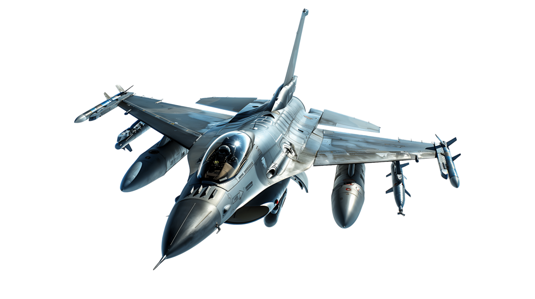 Isolated Jet Fighter on Transparent png