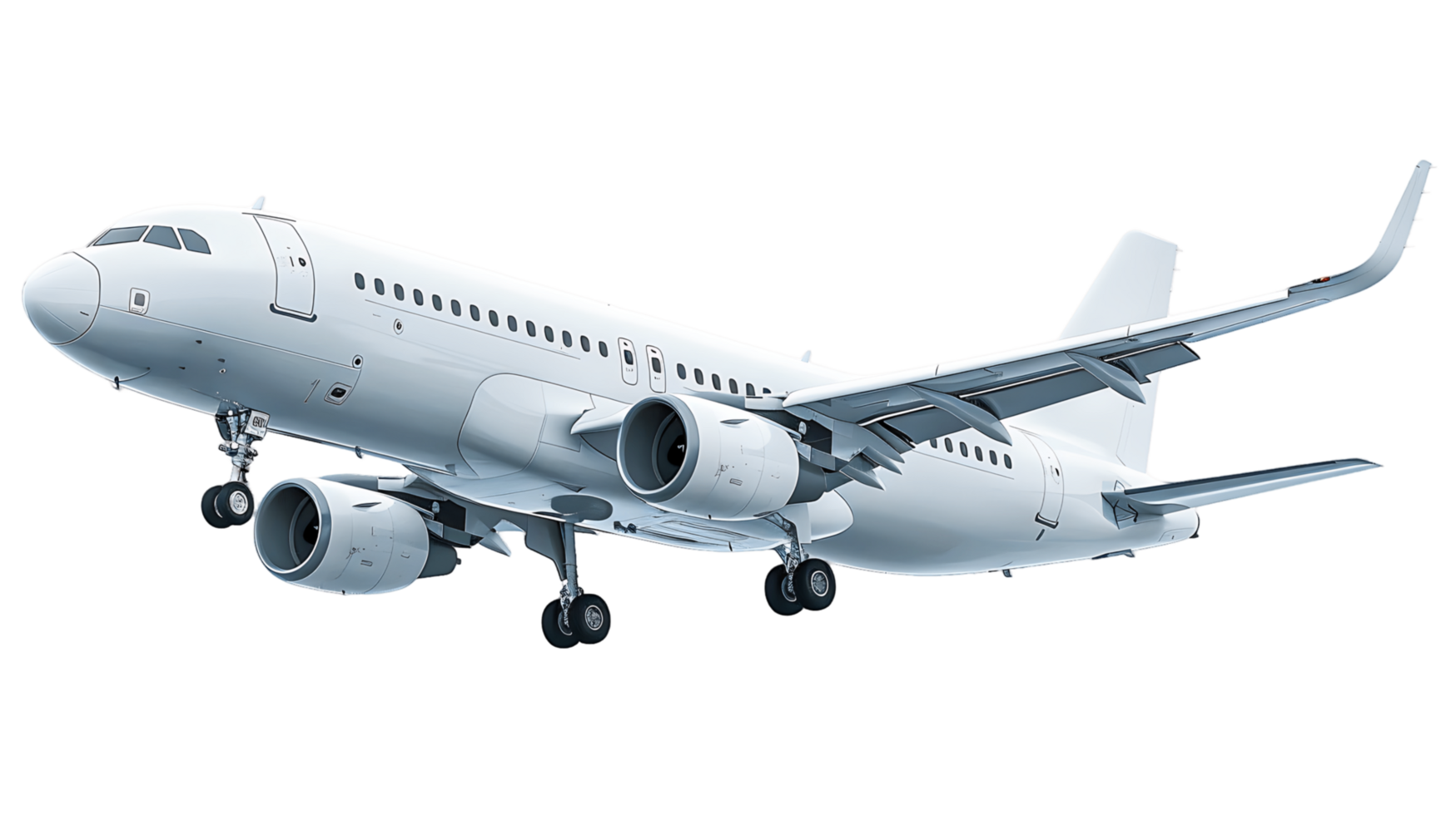 Passenger Jet on Clear Background png