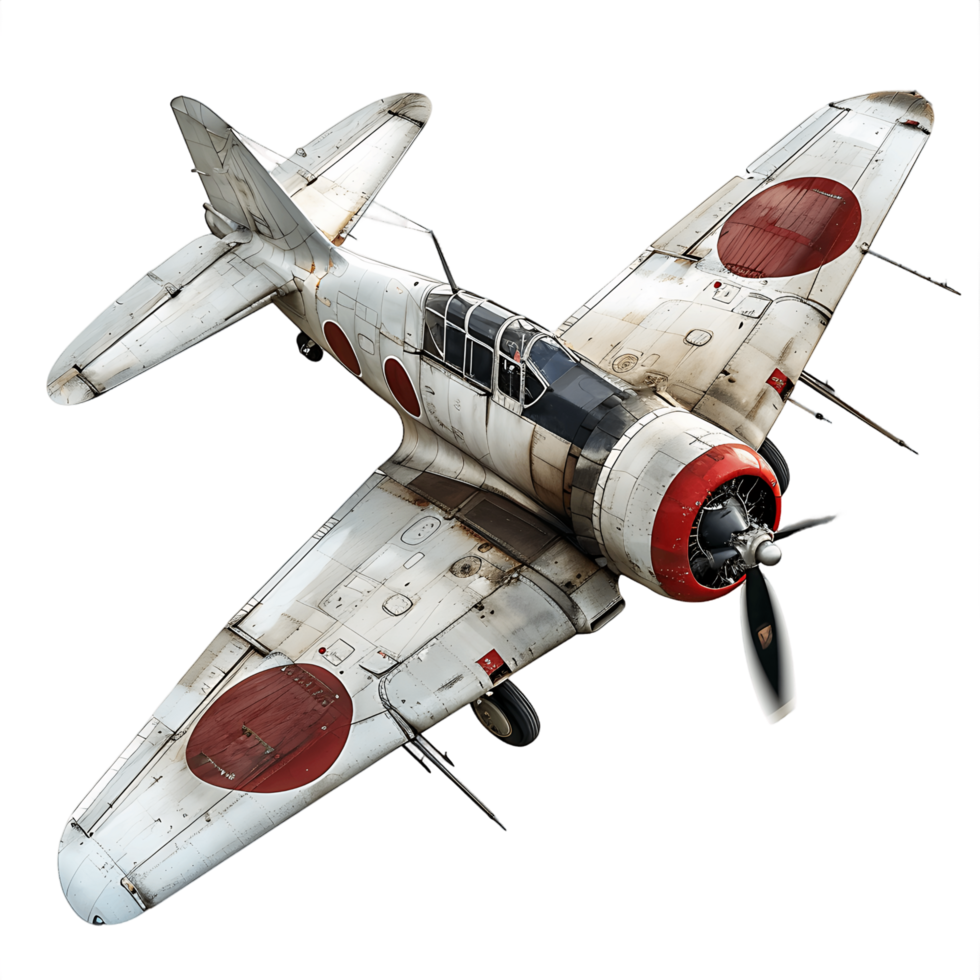 Vintage Fighter Jet Isolated on Transparent png