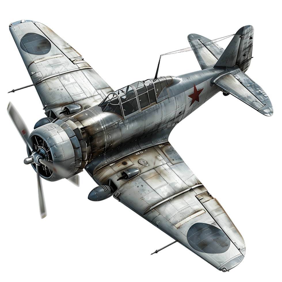 Transparent Background with Vintage Fighter Jet png