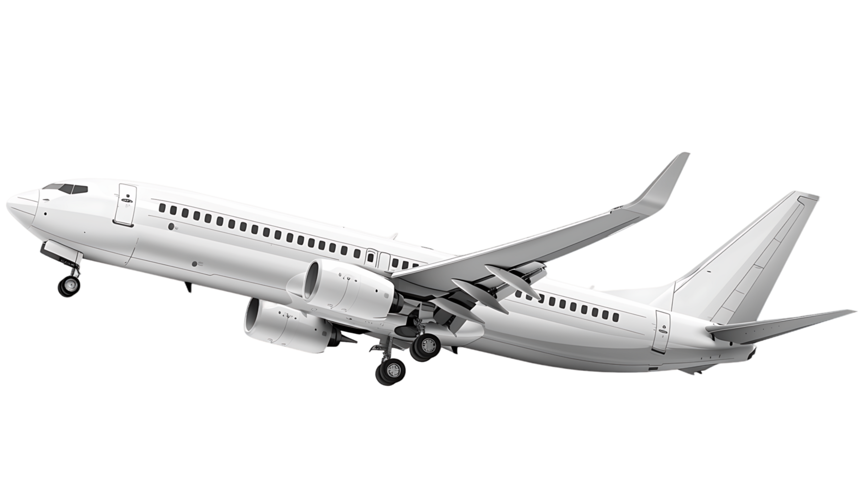 Transparent Background with Passenger Airplane png