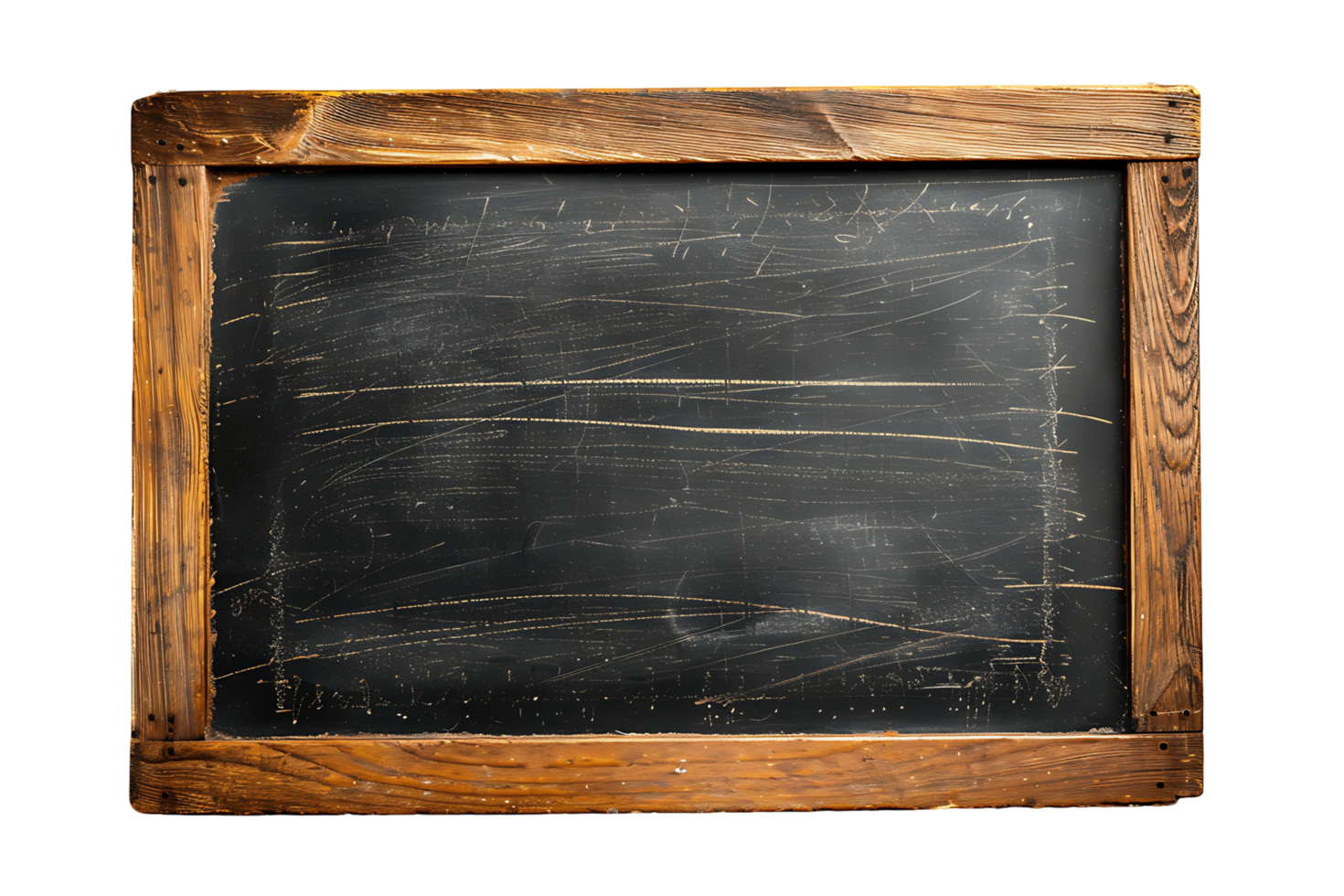 Isolated Blackboard with Wooden Frame png