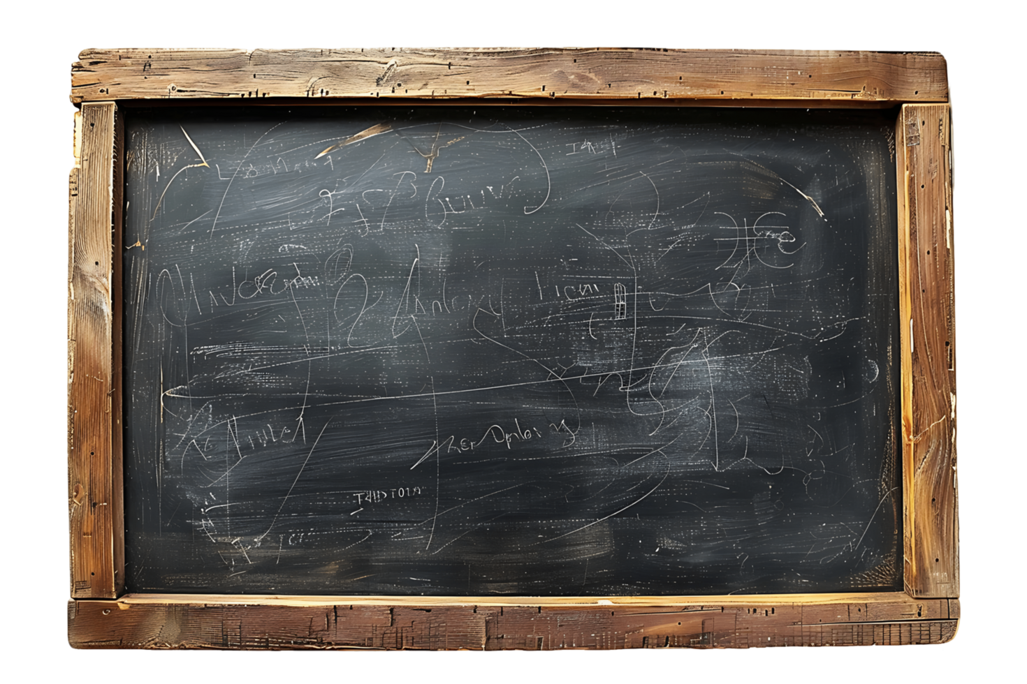 Blank Chalkboard on Transparent Background png