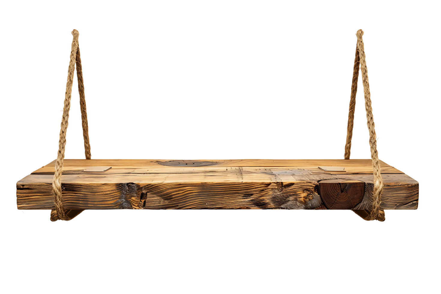 Clear Background with Hanging Wooden Shelf png