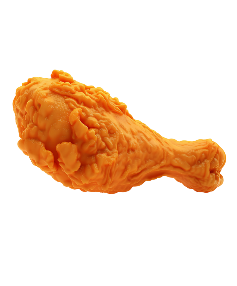 Isolated 3D fried chicken icon transparent png