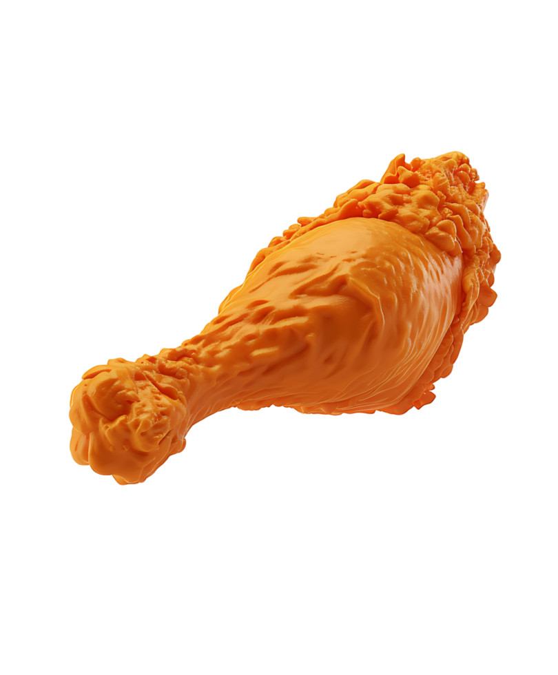 3D fried chicken render transparent background png