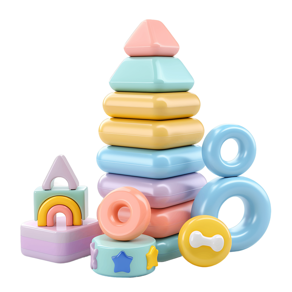 Transparent background 3D baby toy icon png