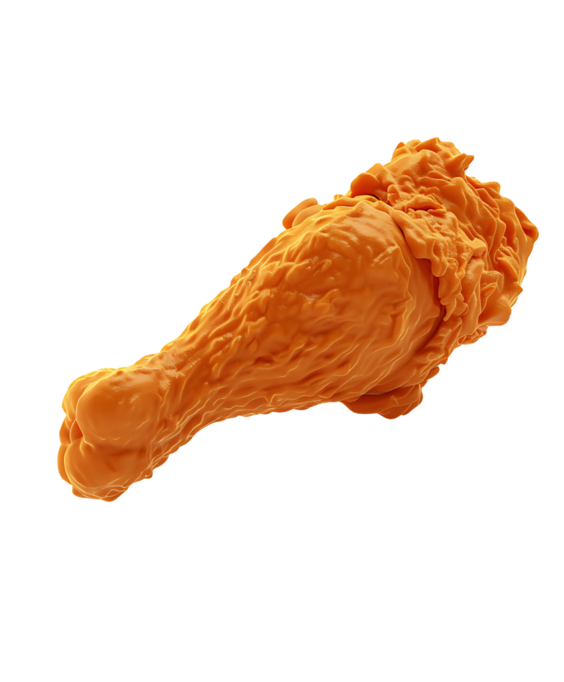 Transparent background fried chicken 3D render png