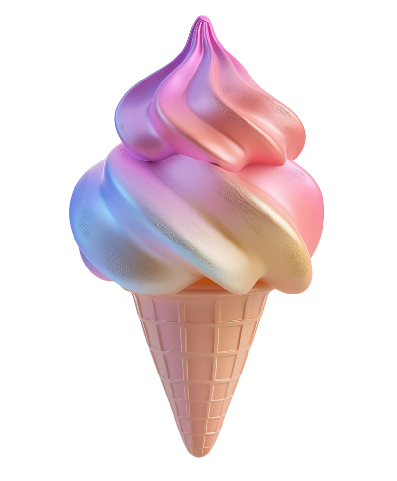 Ice cream 3D icon clear background png