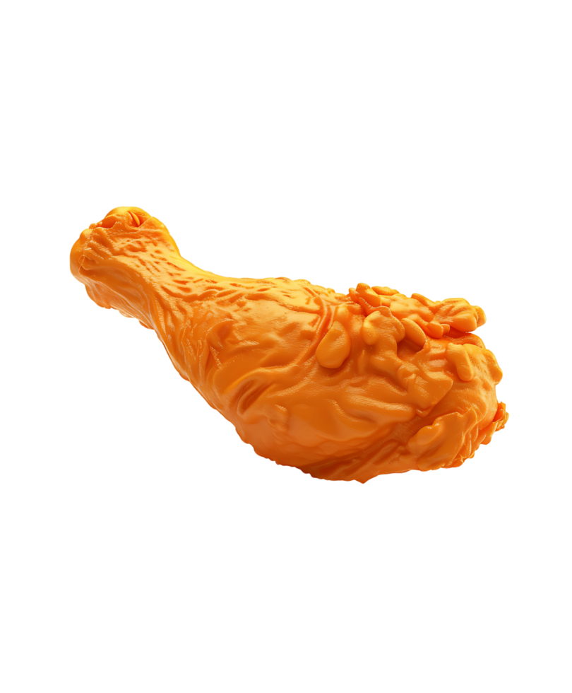 Isolated fried chicken 3D icon clear png