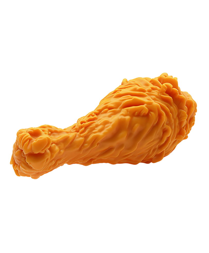 Rendered fried chicken icon 3D transparent png