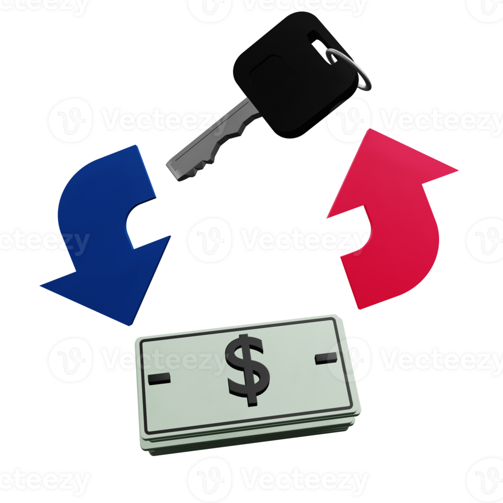 3 D illustration of loan icon png