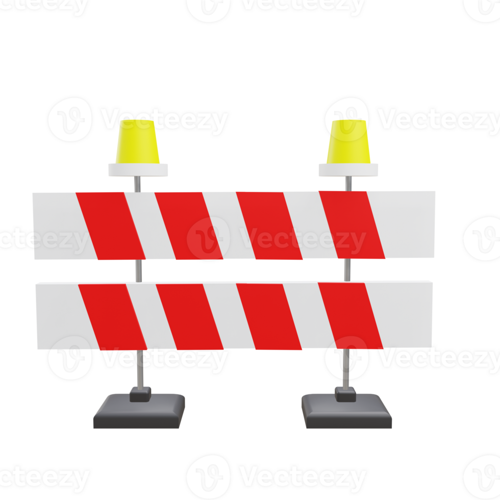 3 D illustration of road barrier icon png