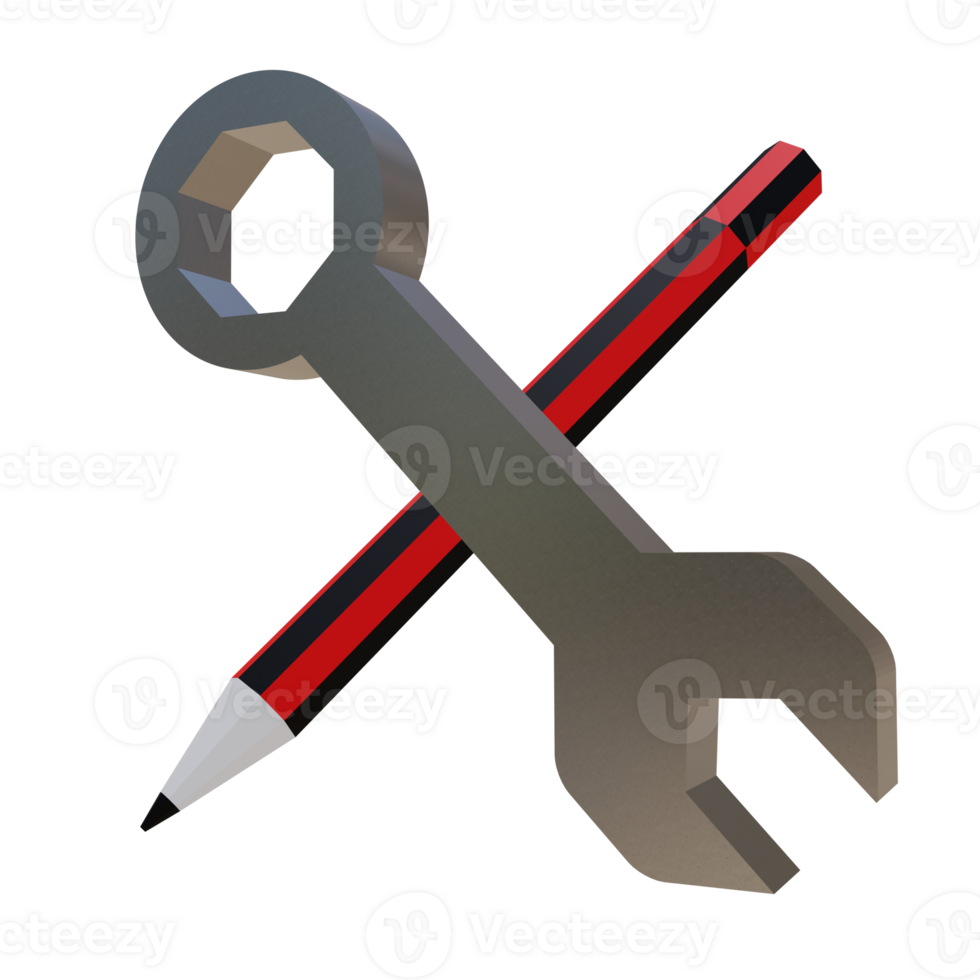 3 D illustration of work setting icon png
