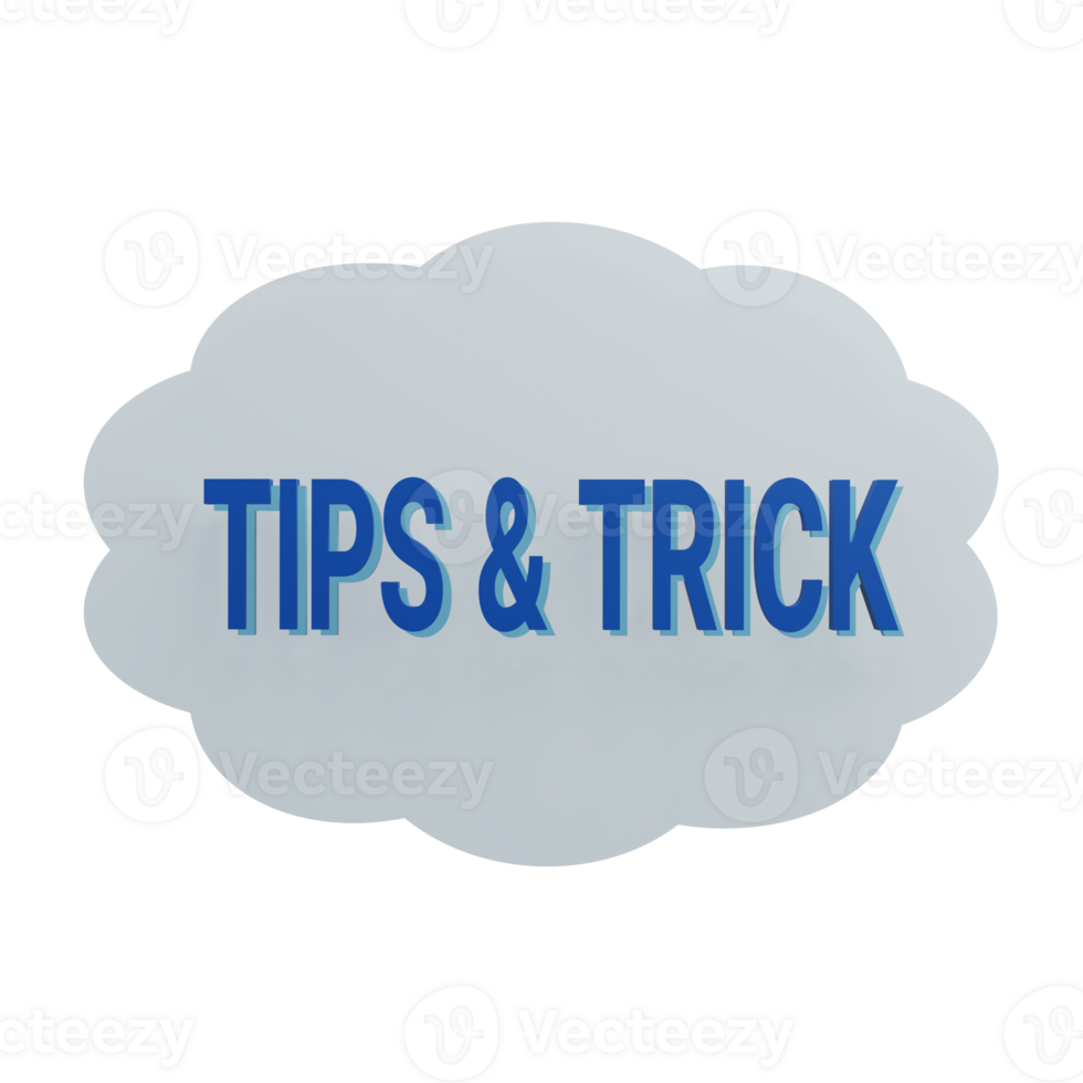 3 D illustration of tios and trick sticker icon png