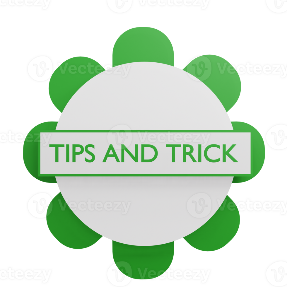 3 D illustration of tios and trick sticker icon png