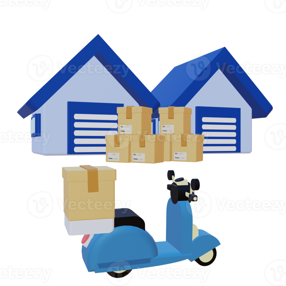 3 D illustration of product Distribution icon png