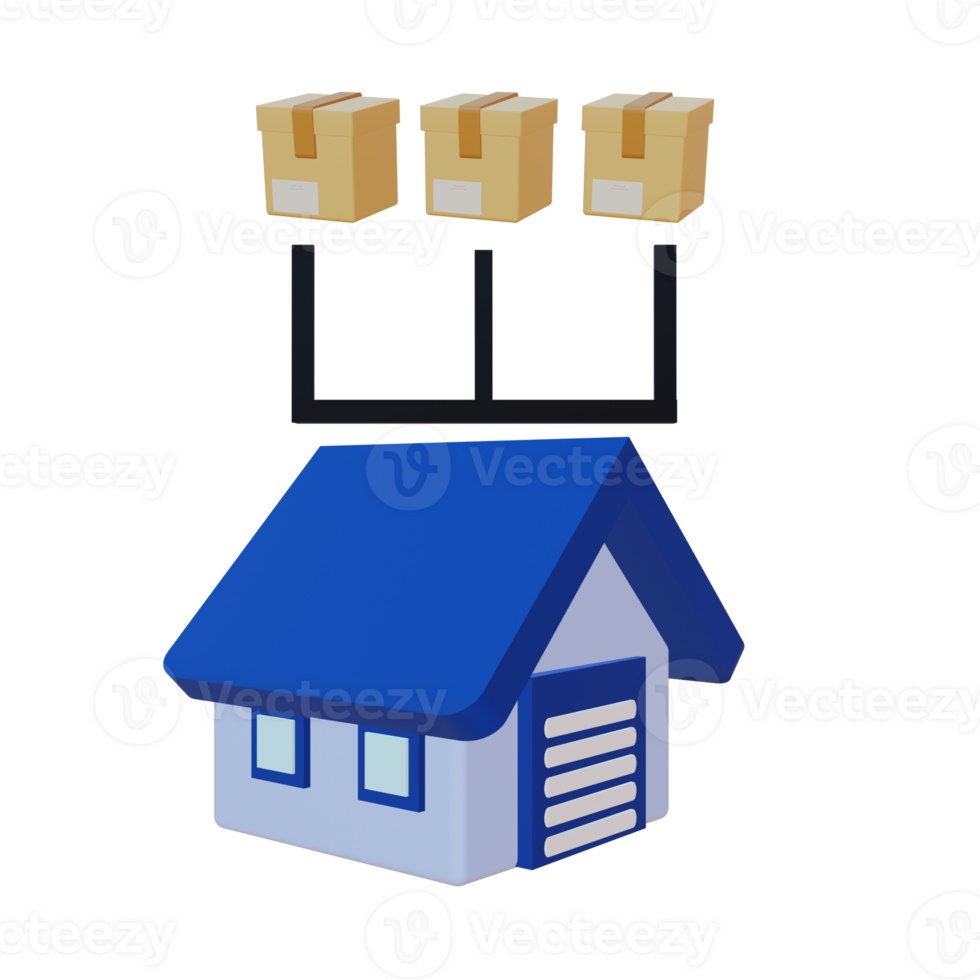 3 D illustration of Product distributon icon png