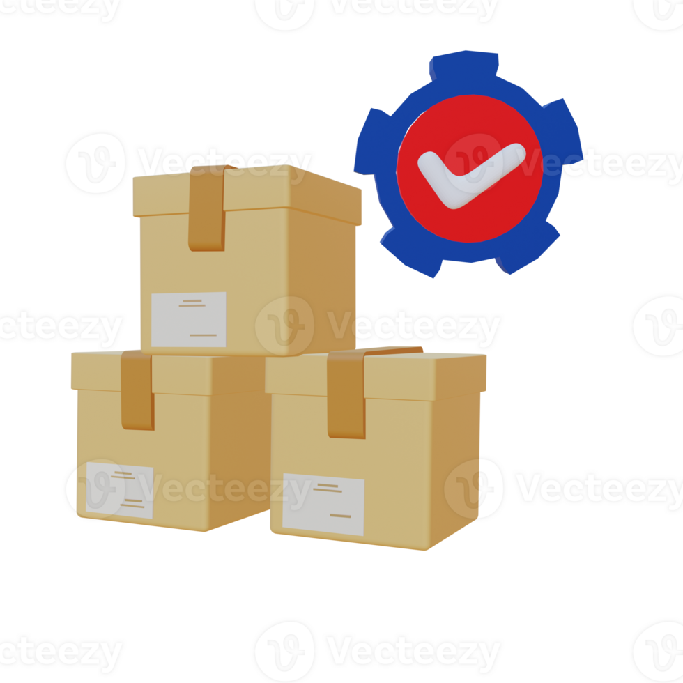 3 D illustration of Quality check icon png