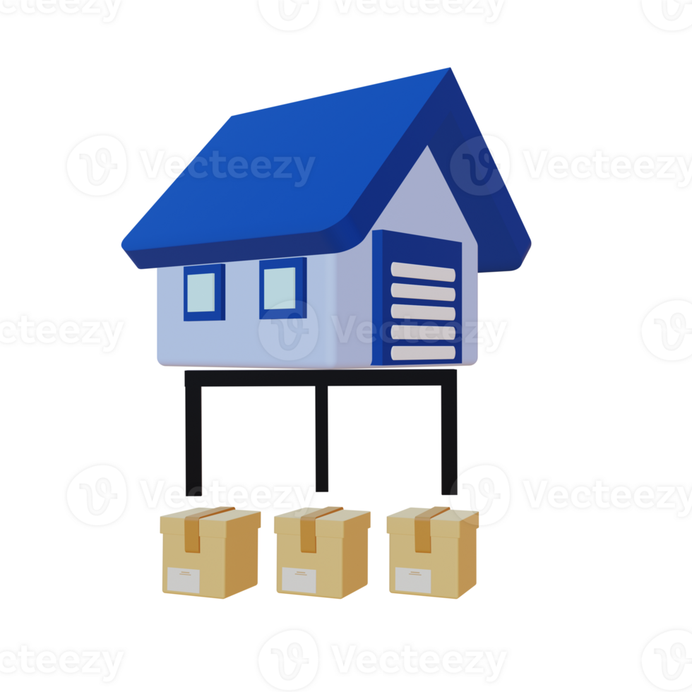 3 D illustration of Product distribution icon png