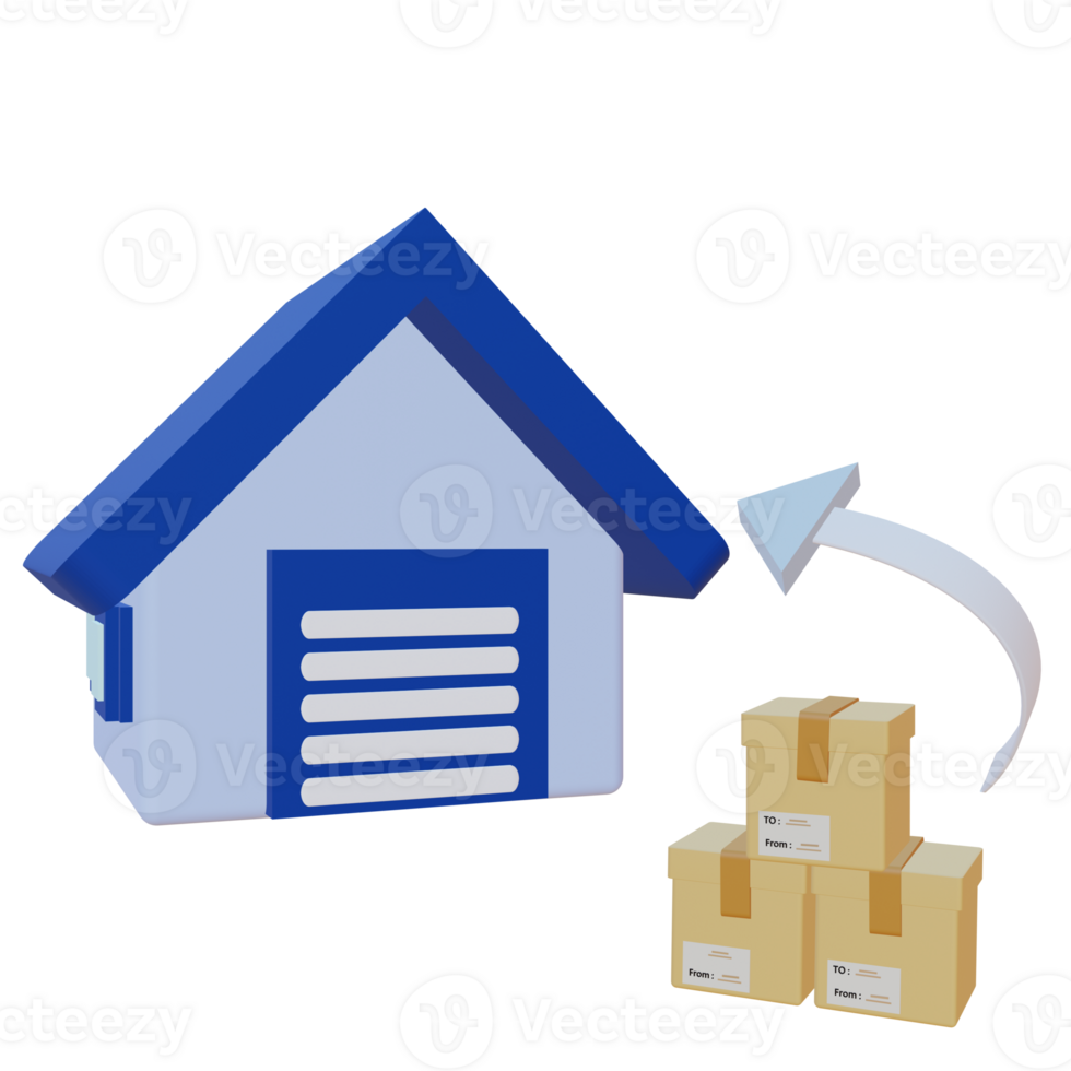 3 D illustration of Return icon png
