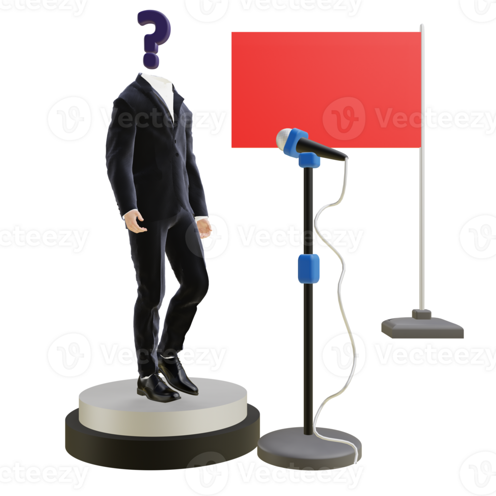 3 D illustration of candidate icon png